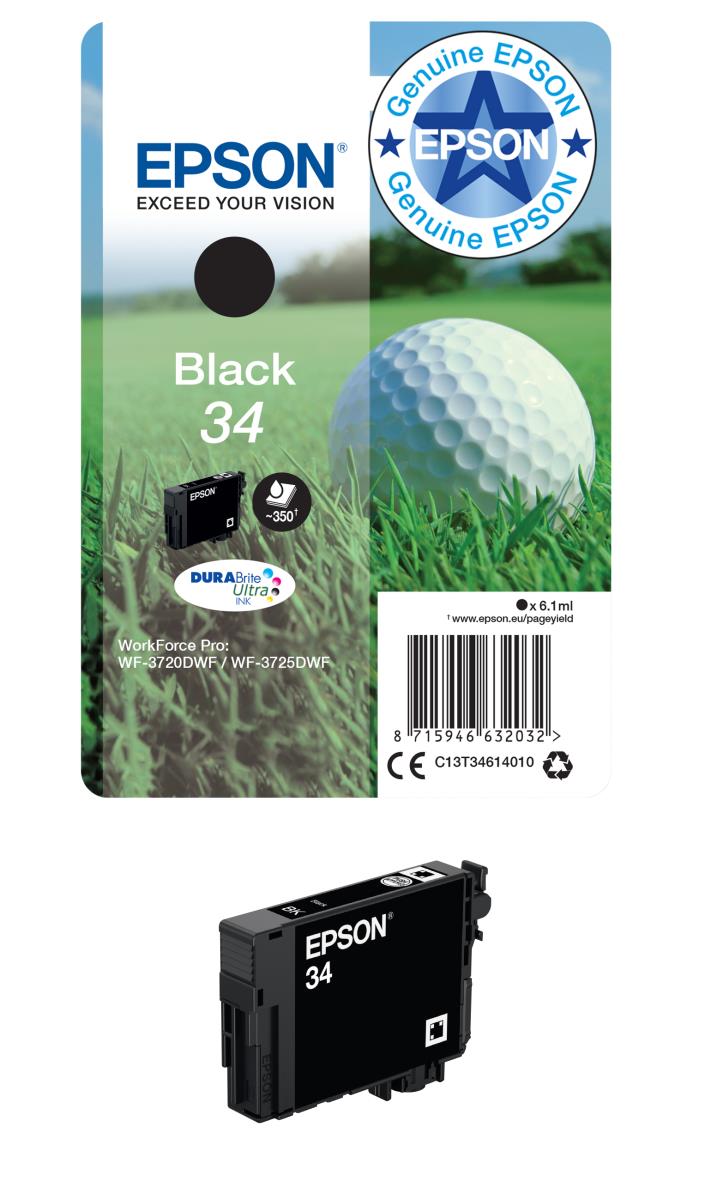 EPSON Ink Cartridge - 34 Golf Ball - 6.1ml - Black