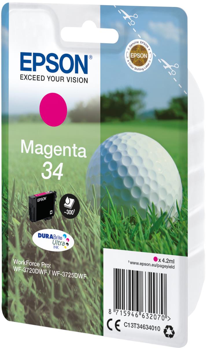 EPSON Ink Cartridge - 34 Golf Ball - 4.2ml - Magenta