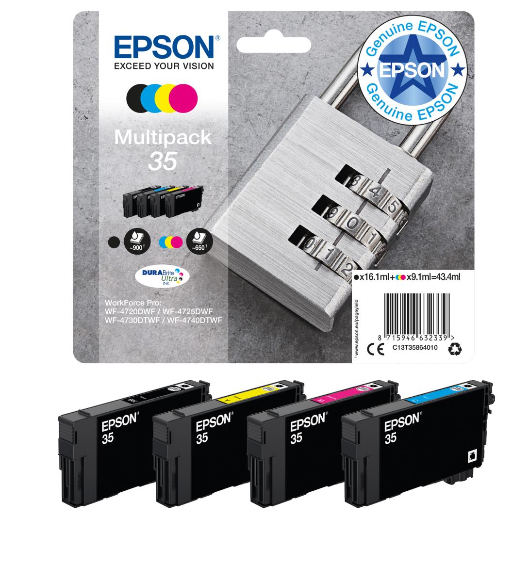 EPSON Ink Cartridge - 35 Padlock - Multipack - C/m/y/k