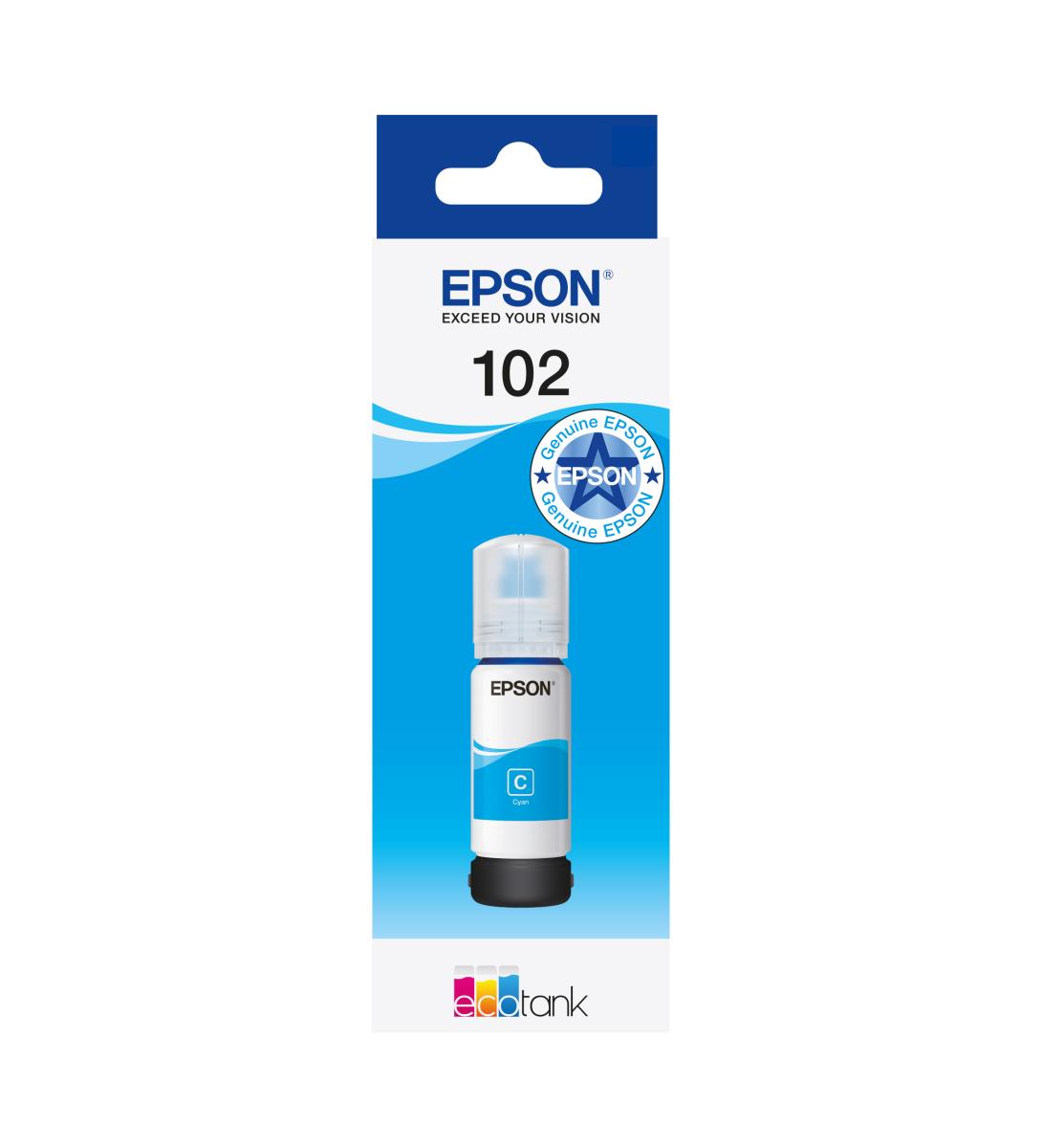 EPSON Ink Bottle - 102 Ecotank - 1 X 70ml Cyan