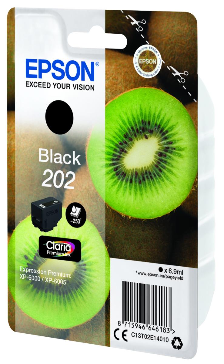 EPSON Ink Cartridge - 202 Kiwi - 6.9ml - Black
