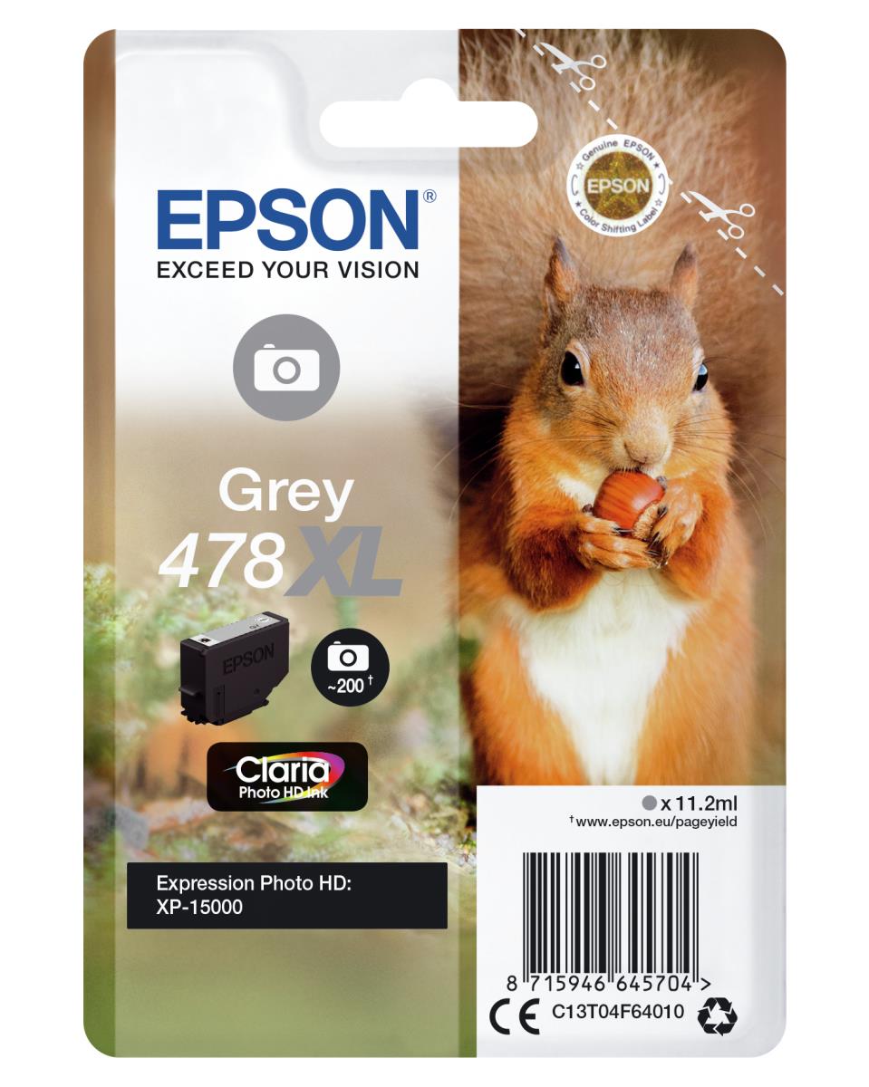 EPSON Ink Cartridge - 478xl Squirrel - 11.2ml - Gray
