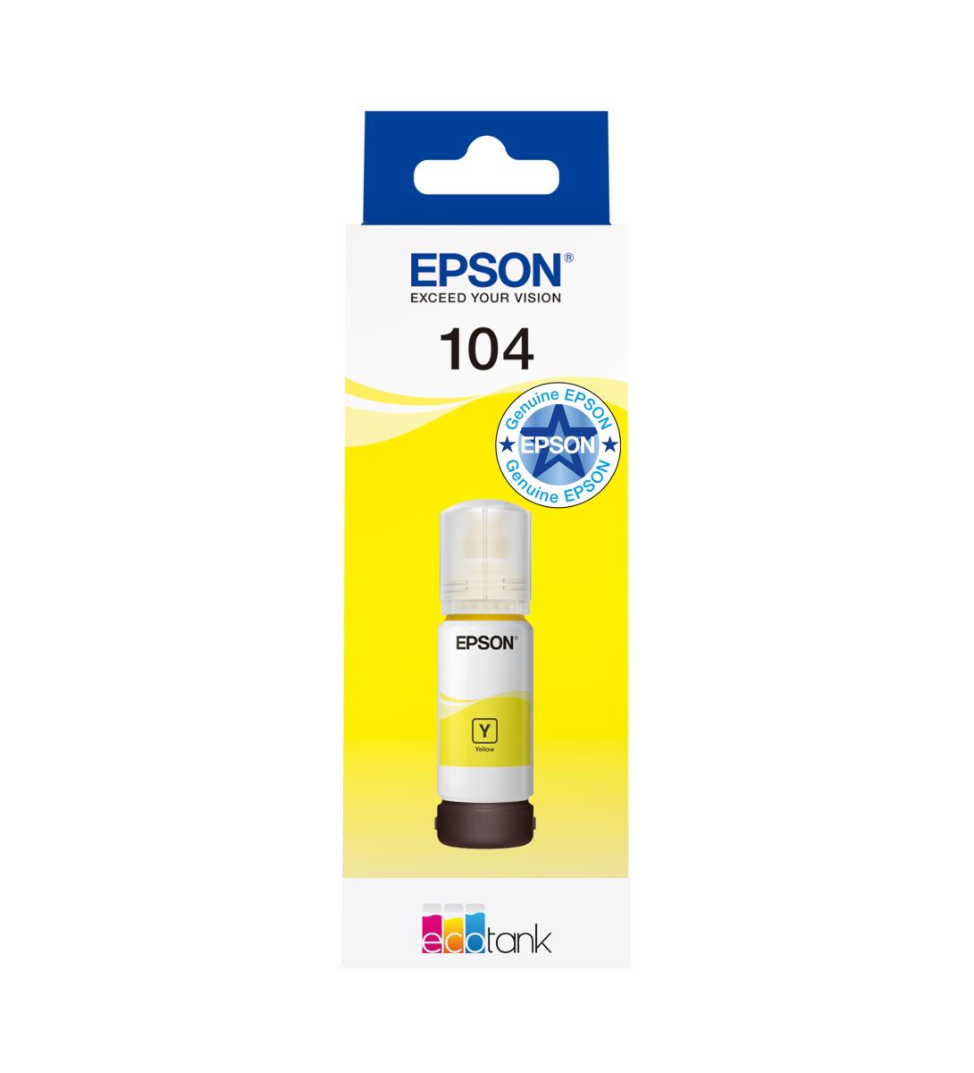 EPSON Ink Bottle - 104 Ecotank - 65ml - Yellow