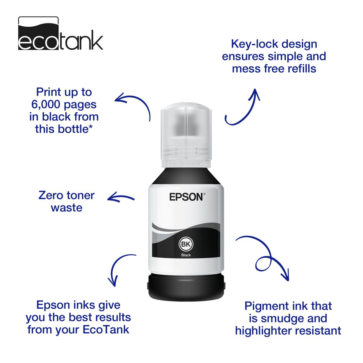 EPSON Ink Bottle - Et-mx1xx Serie - Black