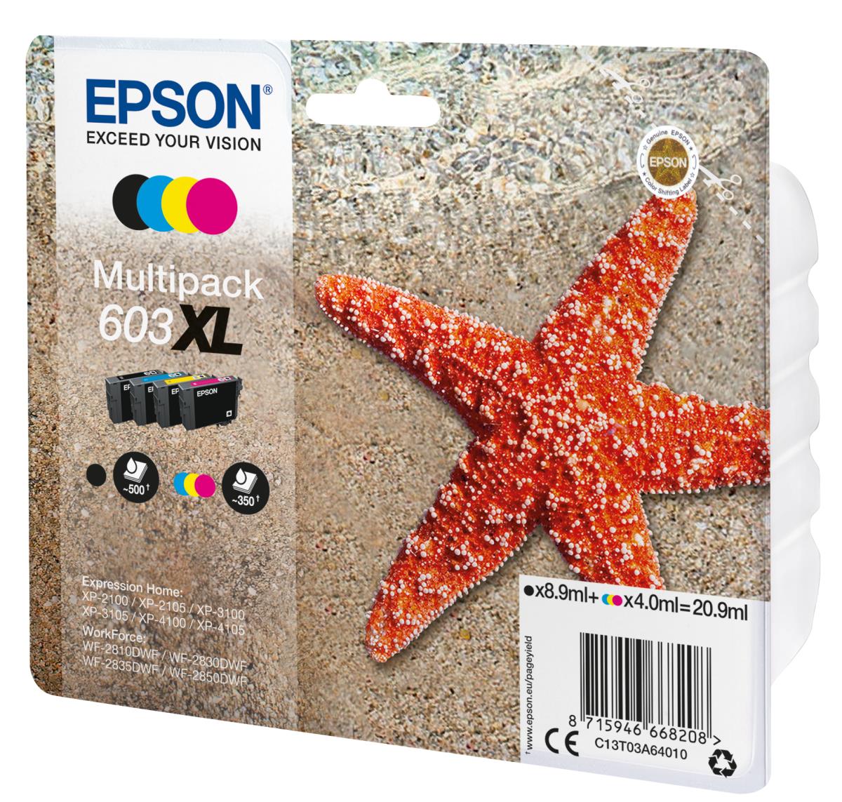 EPSON Ink Cartridge - 603xl - 8.9ml Black - 4.0ml Cyan / Magenta / Yellow
