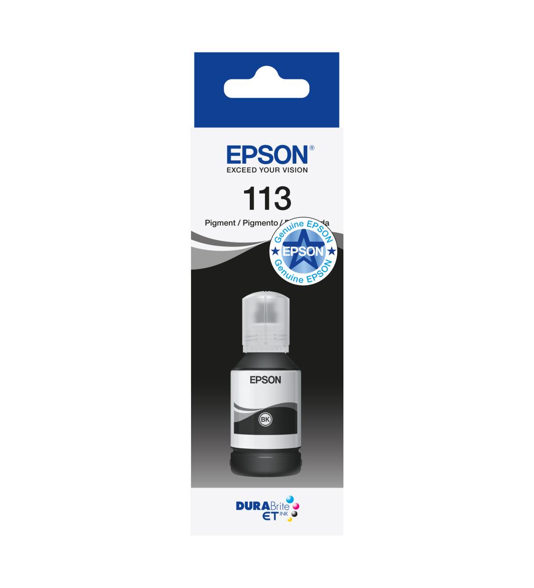 EPSON Ink Bottle - 113 Ecotank - 127ml - Pigment Black