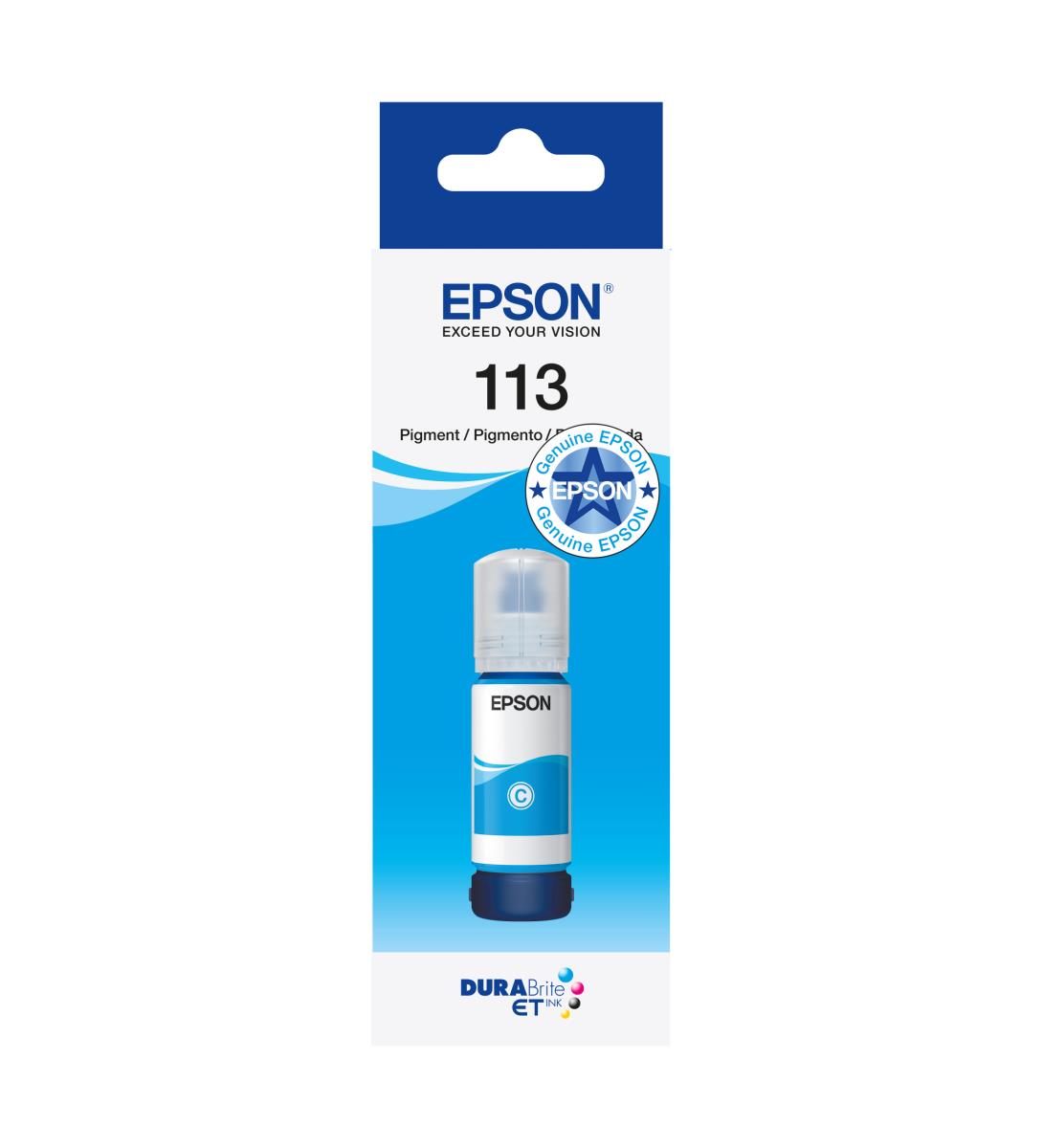EPSON Ink Bottle - 113 Ecotank - 70ml - Cyan