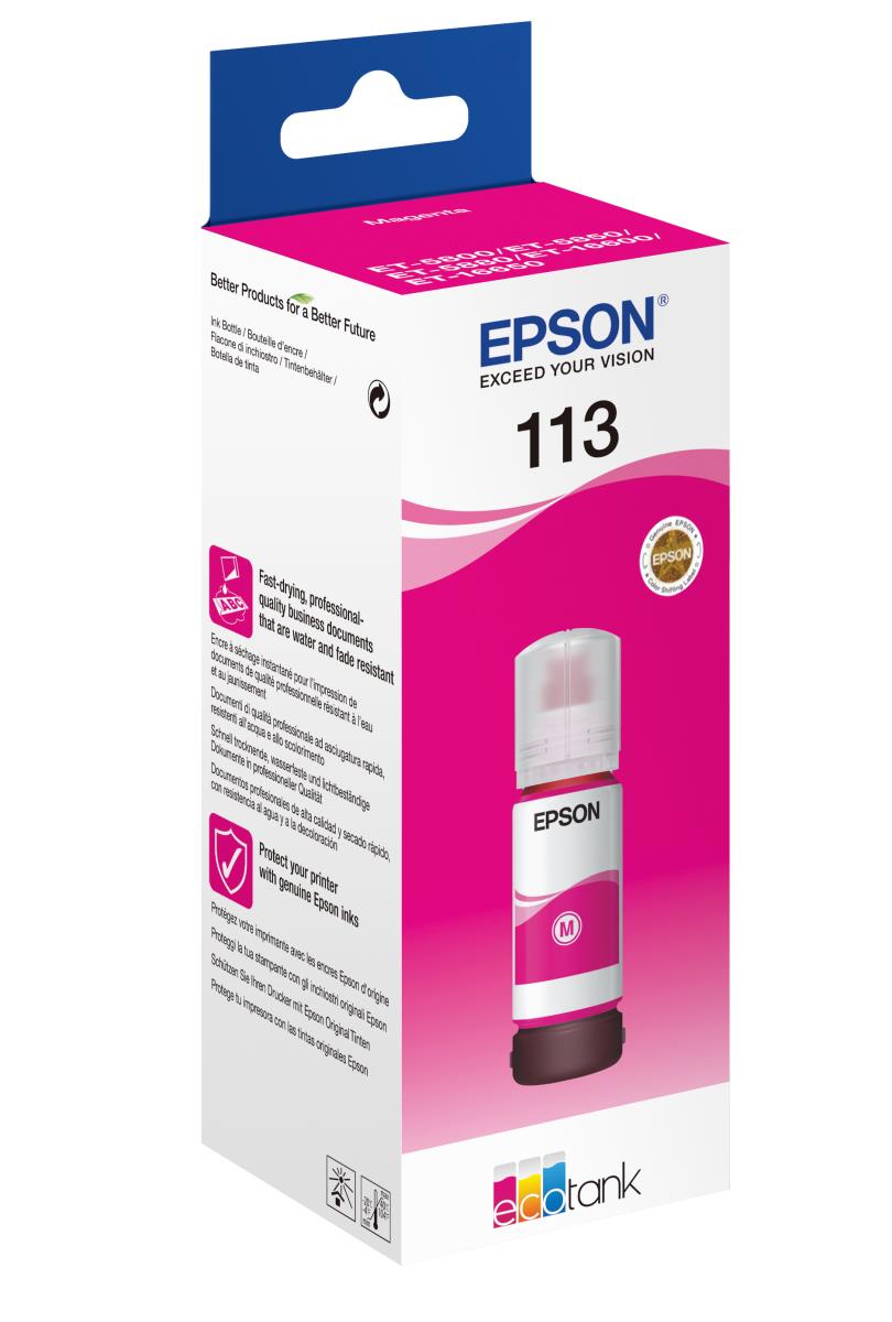 EPSON Ink Bottle - 113 Ecotank - 70ml - Magenta