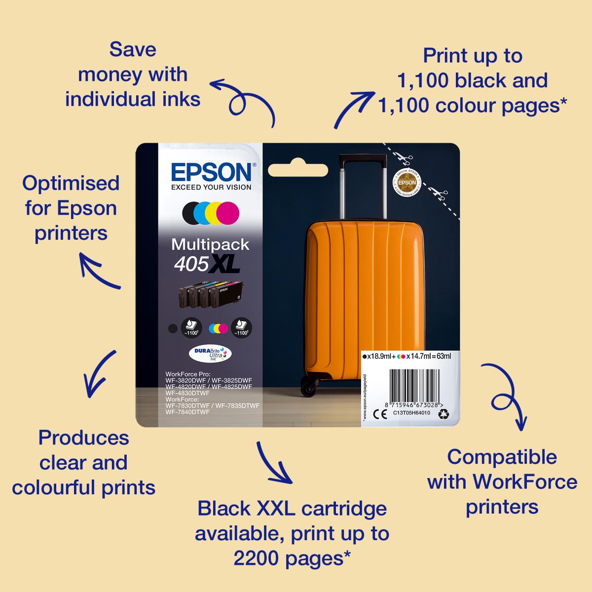 EPSON Ink Cartridge - 405xl - 14.7ml Yellow