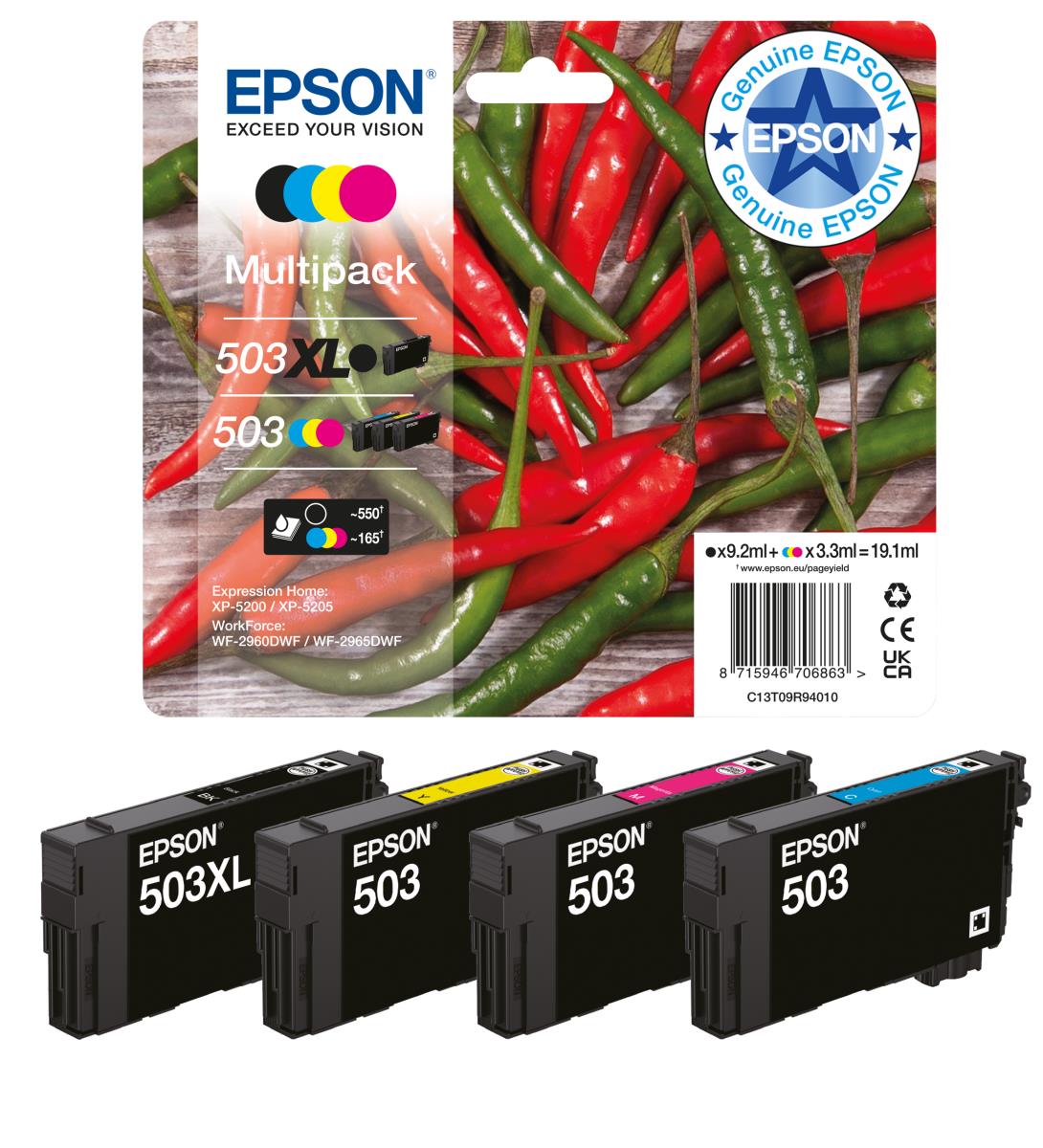 EPSON Ink Cartridge - 503 Xl - 9.2ml Black