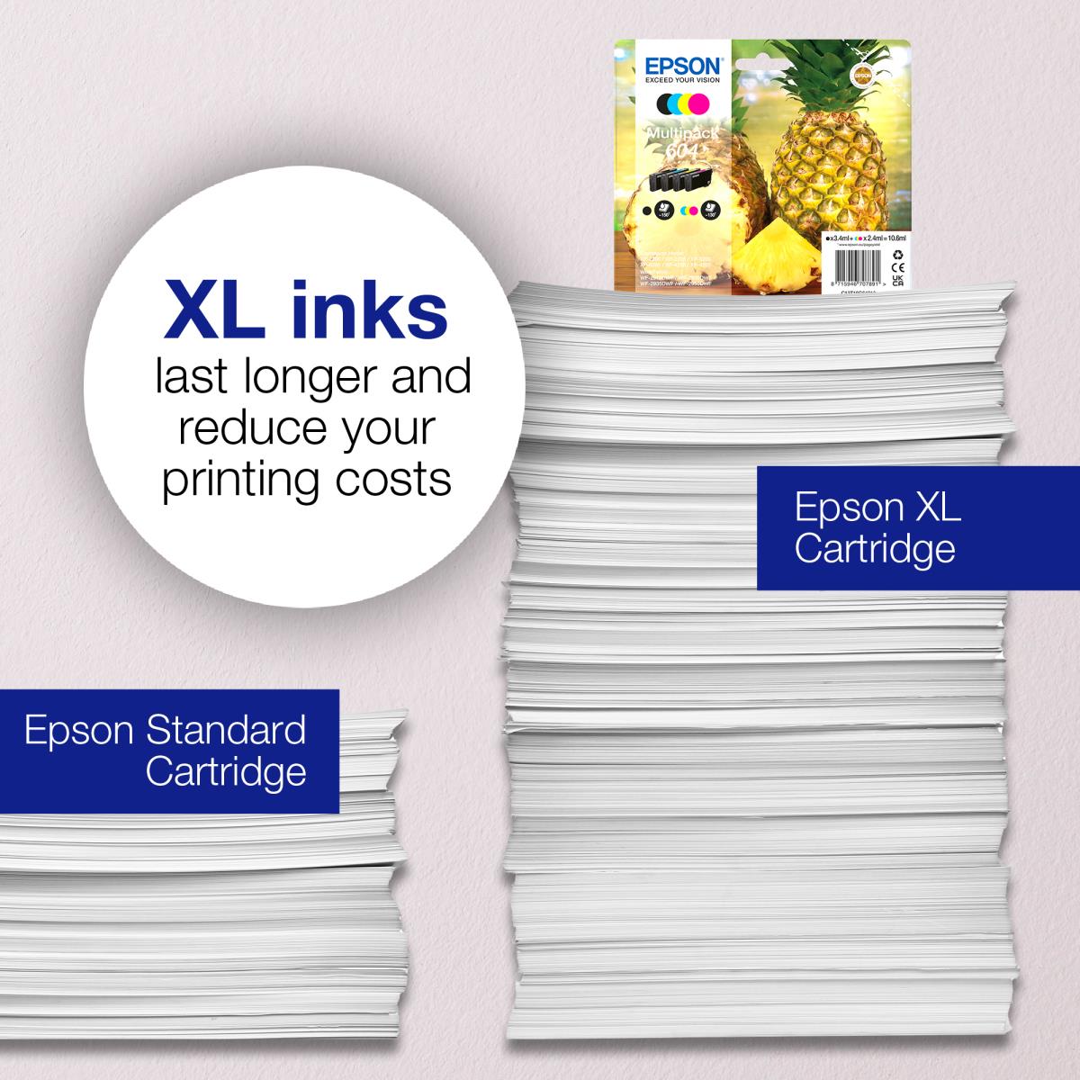 EPSON Ink Cartridge - 604 Starfish - 3.4ml - Black