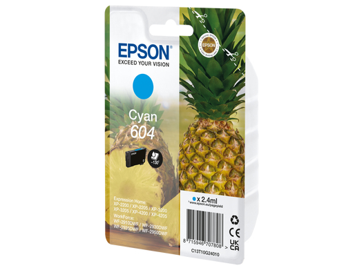 EPSON Ink Cartridge - 604 Starfish - 2.4ml - Cyan