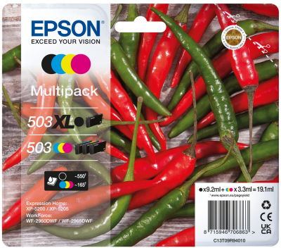 EPSON Ink Cartridge - 503 Xl - Cyan / Magenta / Yellow / Black (c13t09r94010)