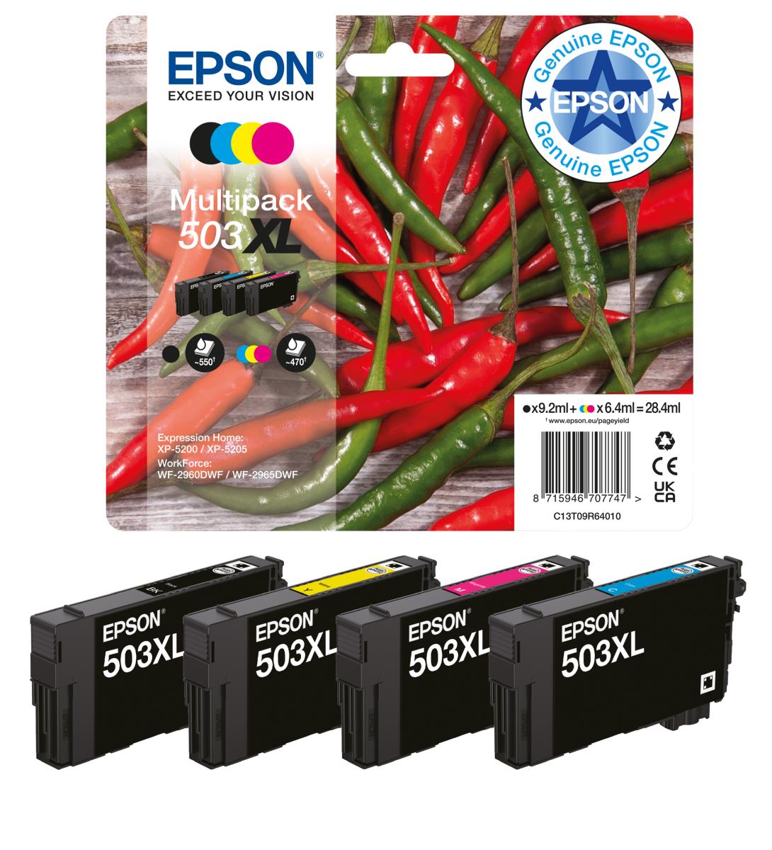 EPSON Ink Cartridge - 503 Xl - Cyan / Magenta / Yellow / Black (c13t09r94010)