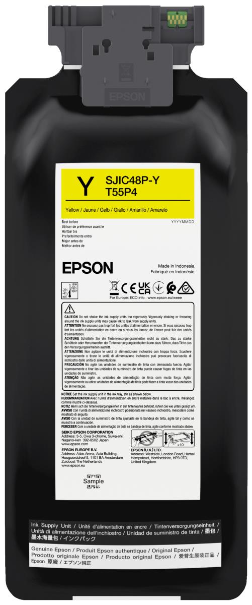 EPSON Ink Cartridge - Sjic48p-y For Colorworks C8000e - Yellow