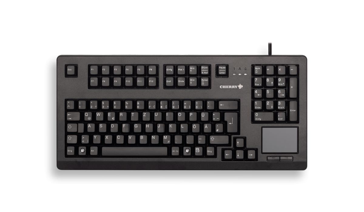 CHERRY Corded Compact G80-11900 - Keyboard with Touchpad - USB - Black - Qwerty UK