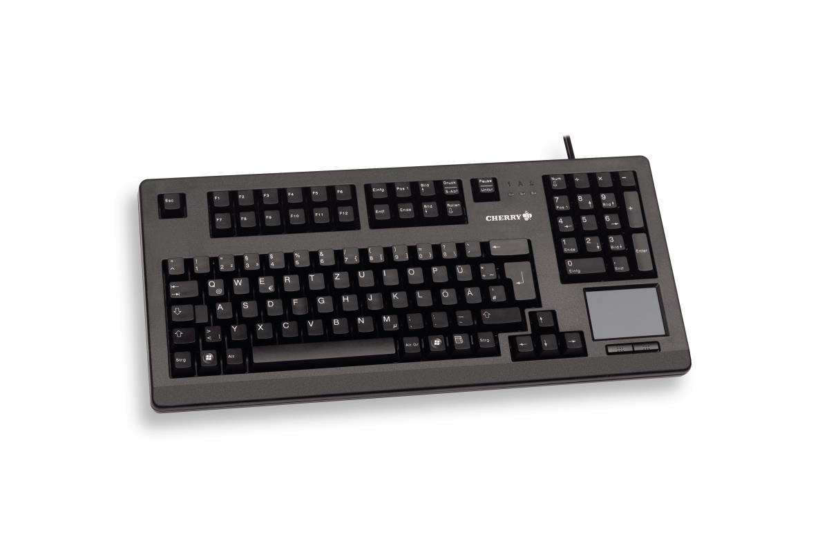 CHERRY Corded Compact G80-11900 - Keyboard with Touchpad - USB - Black - Qwerty UK
