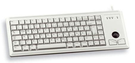 CHERRY Corded G84-4400 Compact Desktop Ultraflat - Keyboard with Trackball - Ps/2 - Light Grey - Qwerty UK