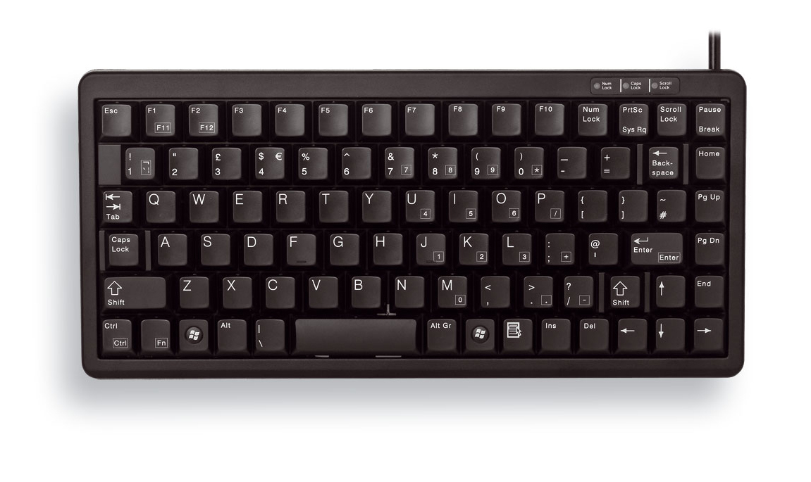 CHERRY Corded G84-4100 Compact Keys 83 Keyboard - USB + Ps/2 - Qwerty UK