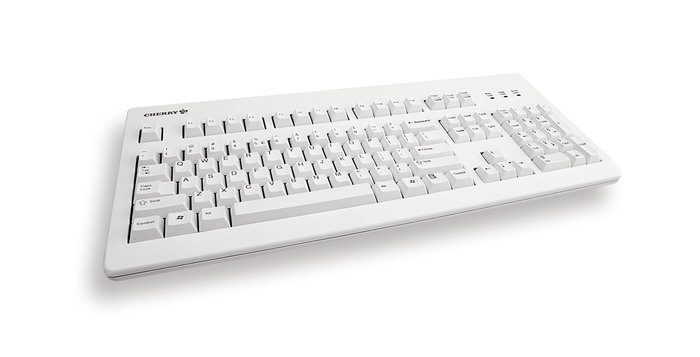 CHERRY Keyboard G80-3000 Wired Professional With Gold Crosspoint Contacts Ps2 Or USB Qwertzu German Light Grey