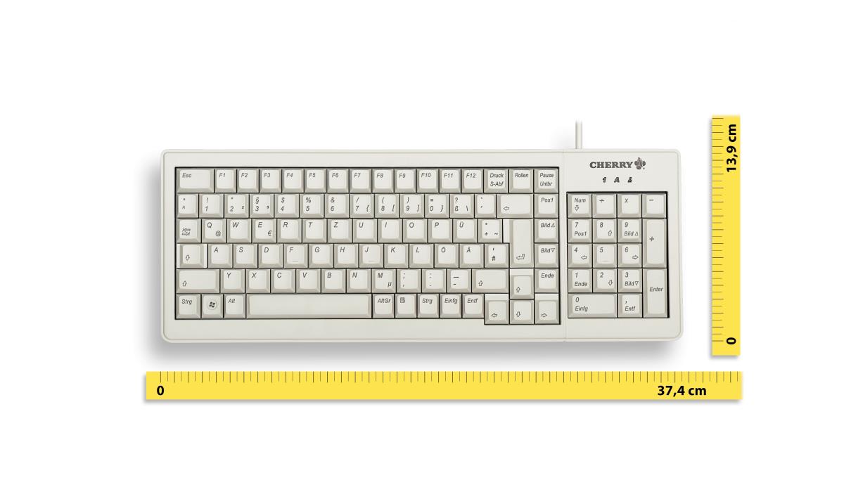 CHERRY Keyboard  Complete G84-5200 Ps/2 Or USB Connection Qwus Euro White