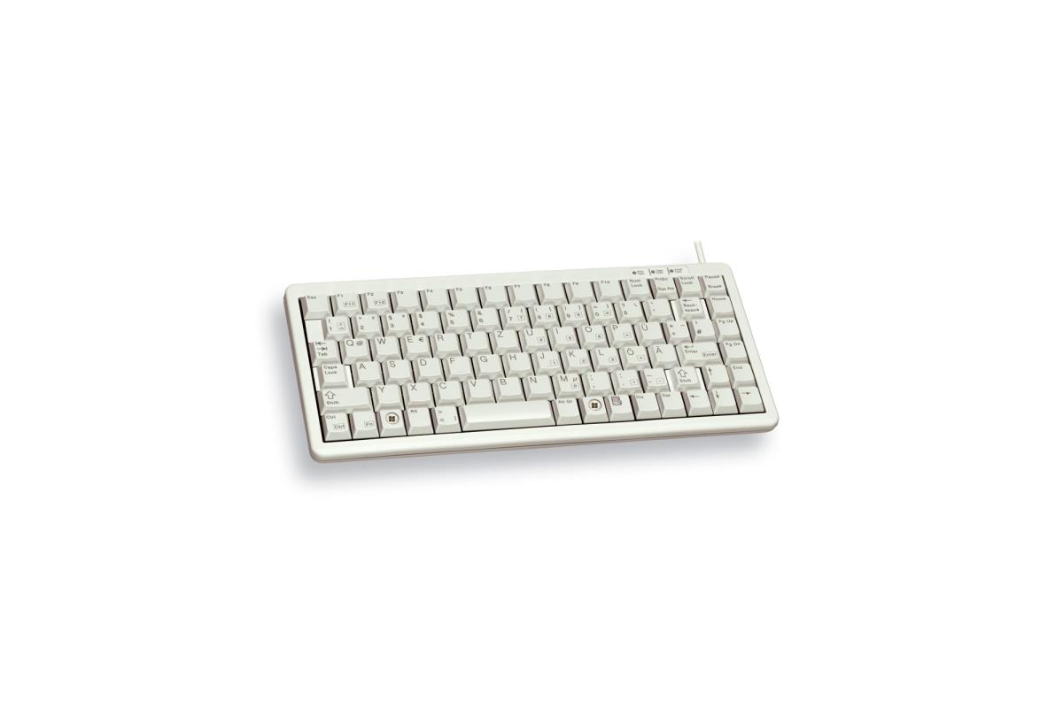 CHERRY Corded G84-4100 Compact Keys 86 Keyboard - USB + Ps/2 - Light Gray - Qwerty UK