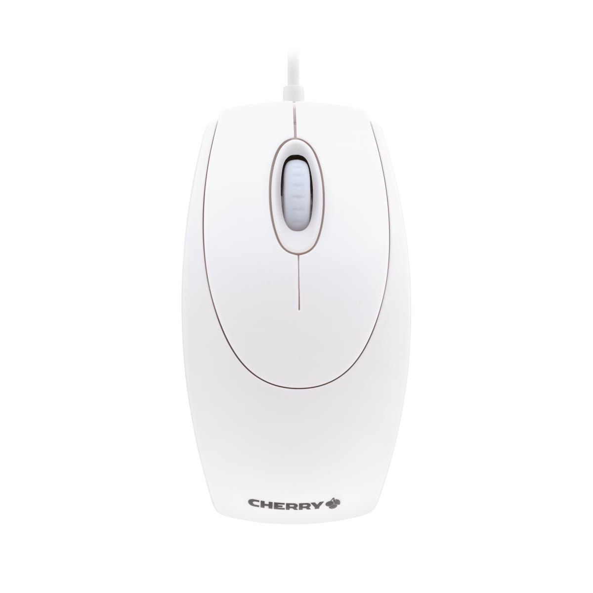 CHERRY Wired Mouse CHERRY WHEELMOUSE - Corded USB - Optical - White Grey