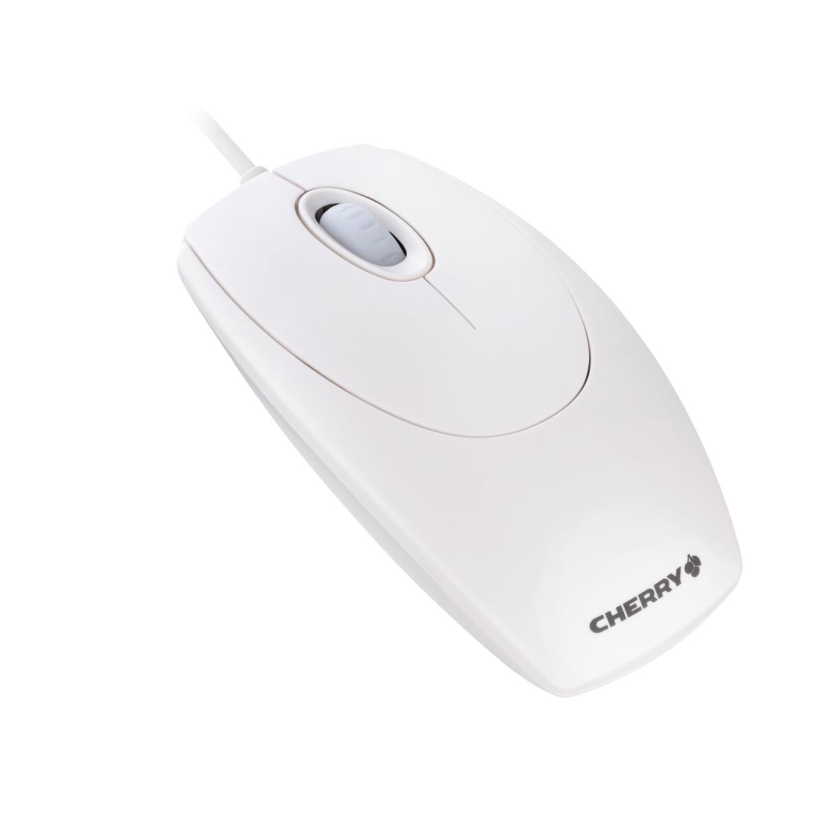 CHERRY Wired Mouse CHERRY WHEELMOUSE - Corded USB - Optical - White Grey