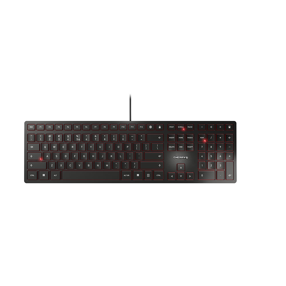 CHERRY Corded KC 6000 SLIM Keyboard - USB - Black - Qwerty US/Int'l