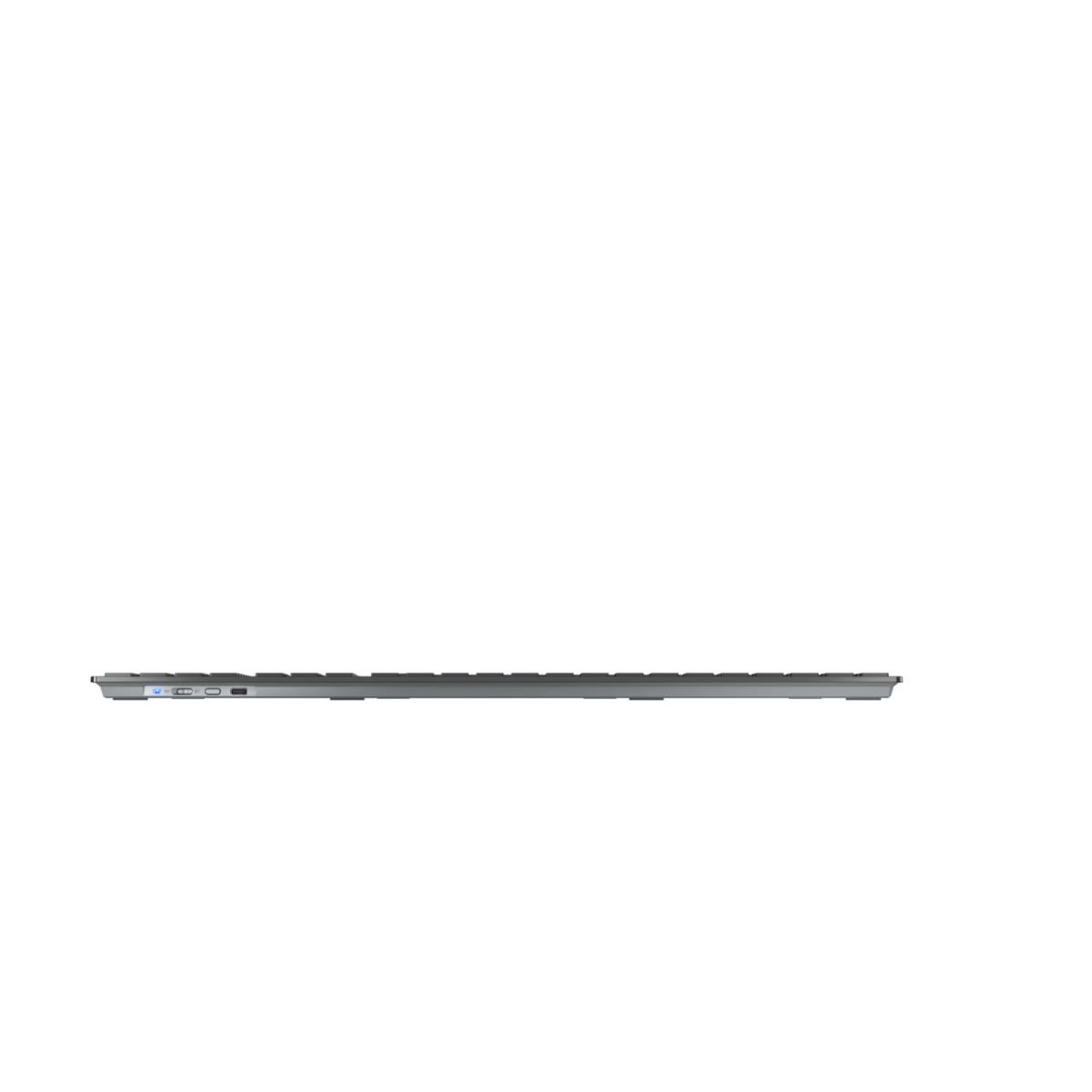 CHERRY KW 9100 SLIM Rechargeable Keyboard - Wireless or Bluetooth - Black - Qwertzu German