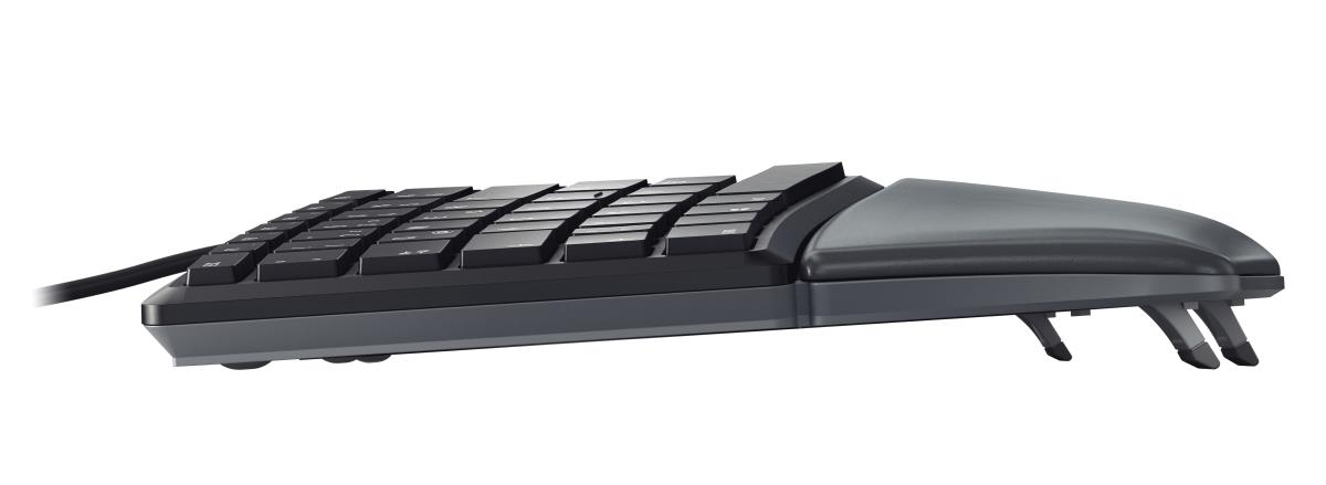 CHERRY Corded KC 4500 ERGO Keyboard - USB - Black - Qwerty UK