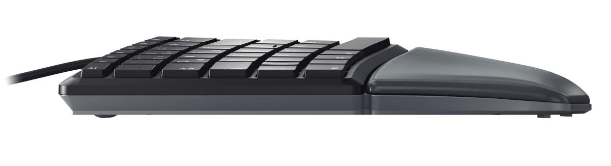 CHERRY Corded KC 4500 ERGO Keyboard - USB - Black - Qwerty UK