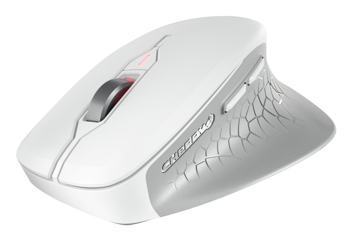 CHERRY STREAM MOUSE COMFORT - Ergonomic 6 Button with Wheel - Wireless - White