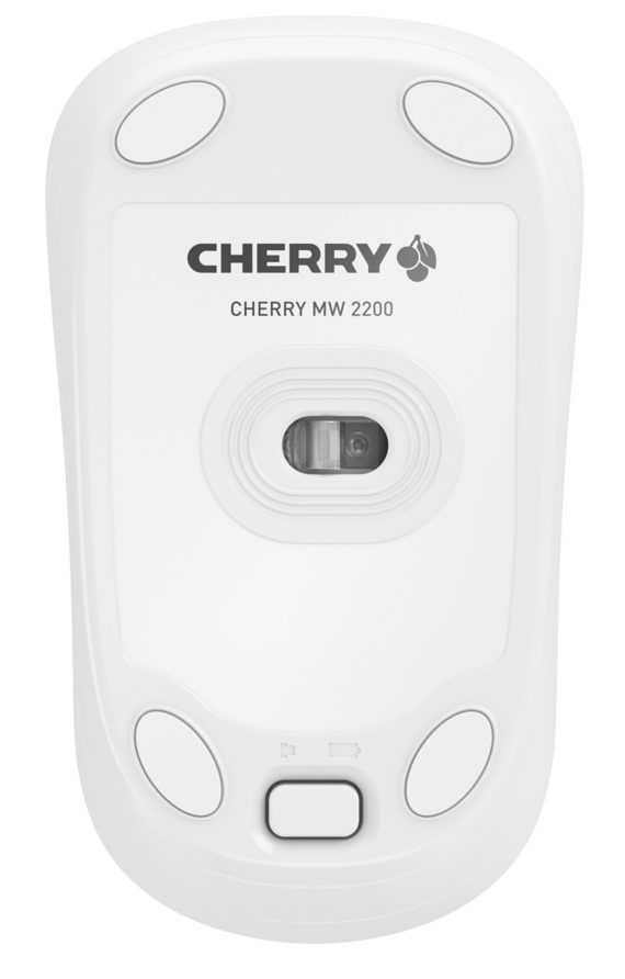 CHERRY Wireless MW 2200 Mouse - 3 Button with Wheel - Optical - RF - White