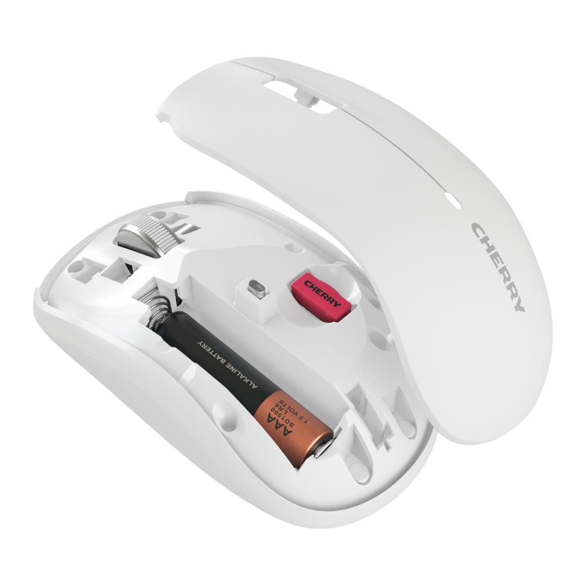 CHERRY Wireless MW 2200 Mouse - 3 Button with Wheel - Optical - RF - White