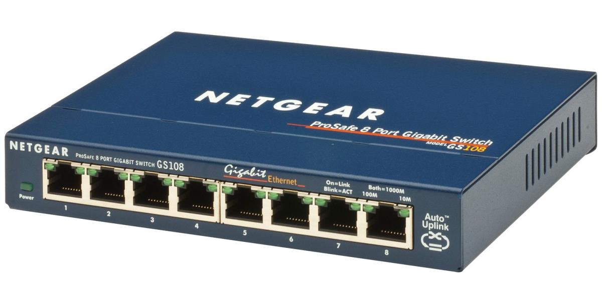 NETGEAR Switch Prosafe 8-port Gigabit Ethernet Desktop 10/100/1000 Mbps