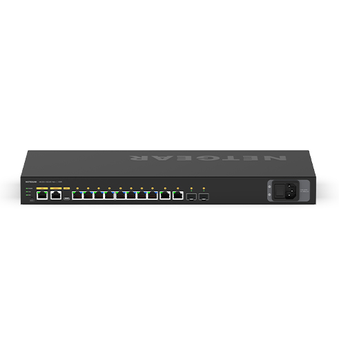 NETGEAR GSM4212PX - M4250-10G2XF-PoE+ AV Line Managed Switch 2x1G 2xSFP+ and 8x1G PoE+ 240W