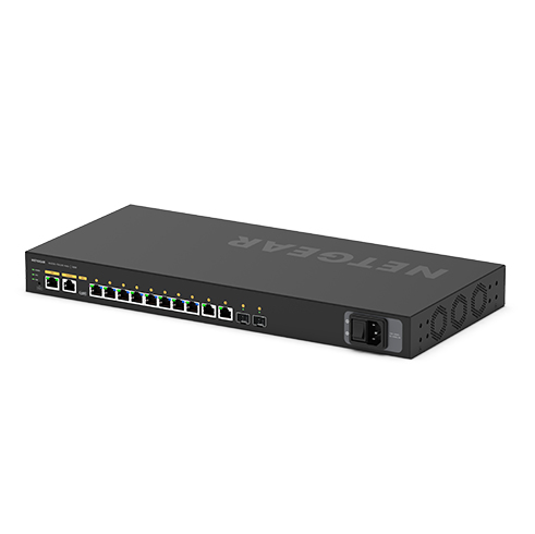 NETGEAR GSM4212PX - M4250-10G2XF-PoE+ AV Line Managed Switch 2x1G 2xSFP+ and 8x1G PoE+ 240W