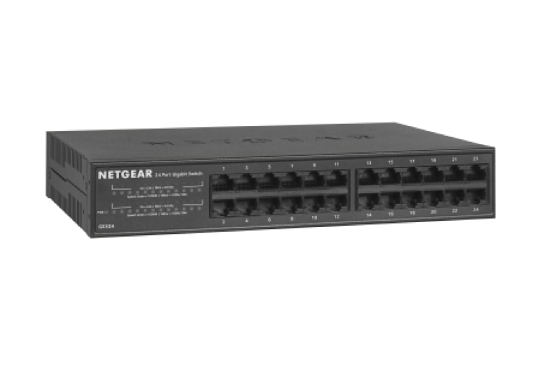 NETGEAR Unmanaged Essentials Switch GS324v2 - 24-Port GbE
