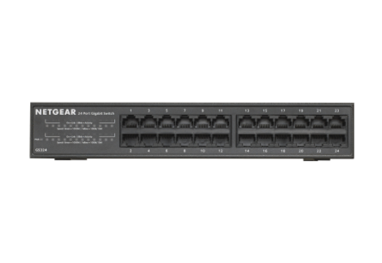 NETGEAR Unmanaged Essentials Switch GS324v2 - 24-Port GbE