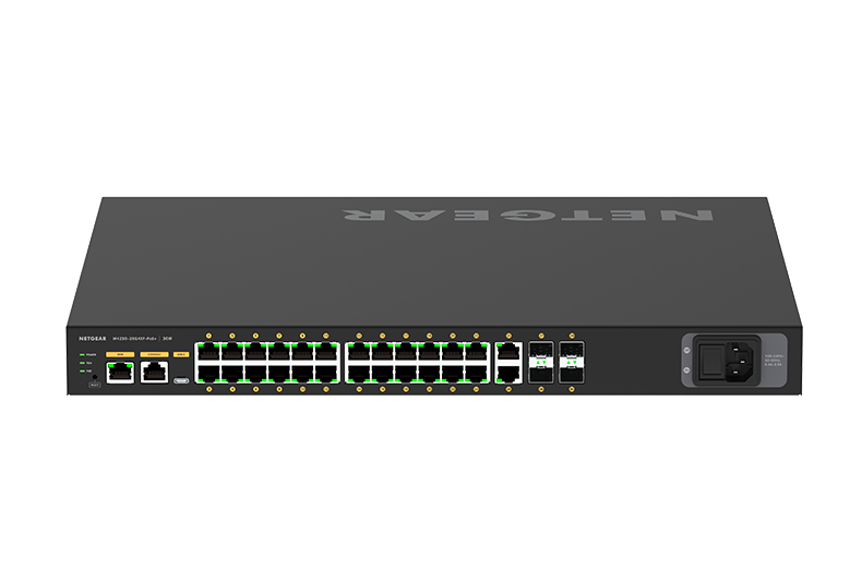 NETGEAR GSM4230PX - M4250-26G4XF-PoE+ AV Line Managed Switch 24x1G PoE+ 480W 2x1G and 4xSFP+