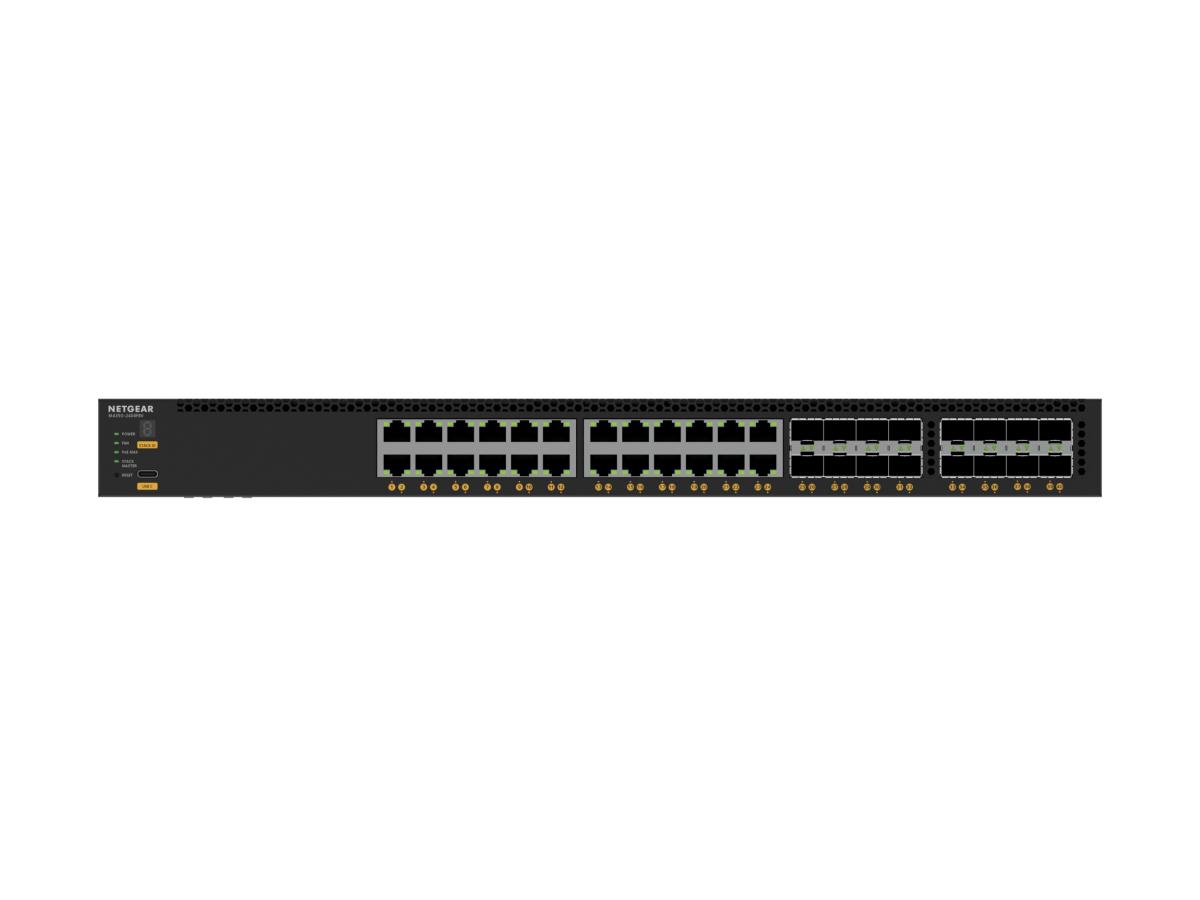 NETGEAR M4350-24X8F8V (XSM4340V) Managed Switch 24x10G/Multi-Gig PoE++ (290W base, up to 1,770W), 8xSFP+ and 8xSFP28 25G