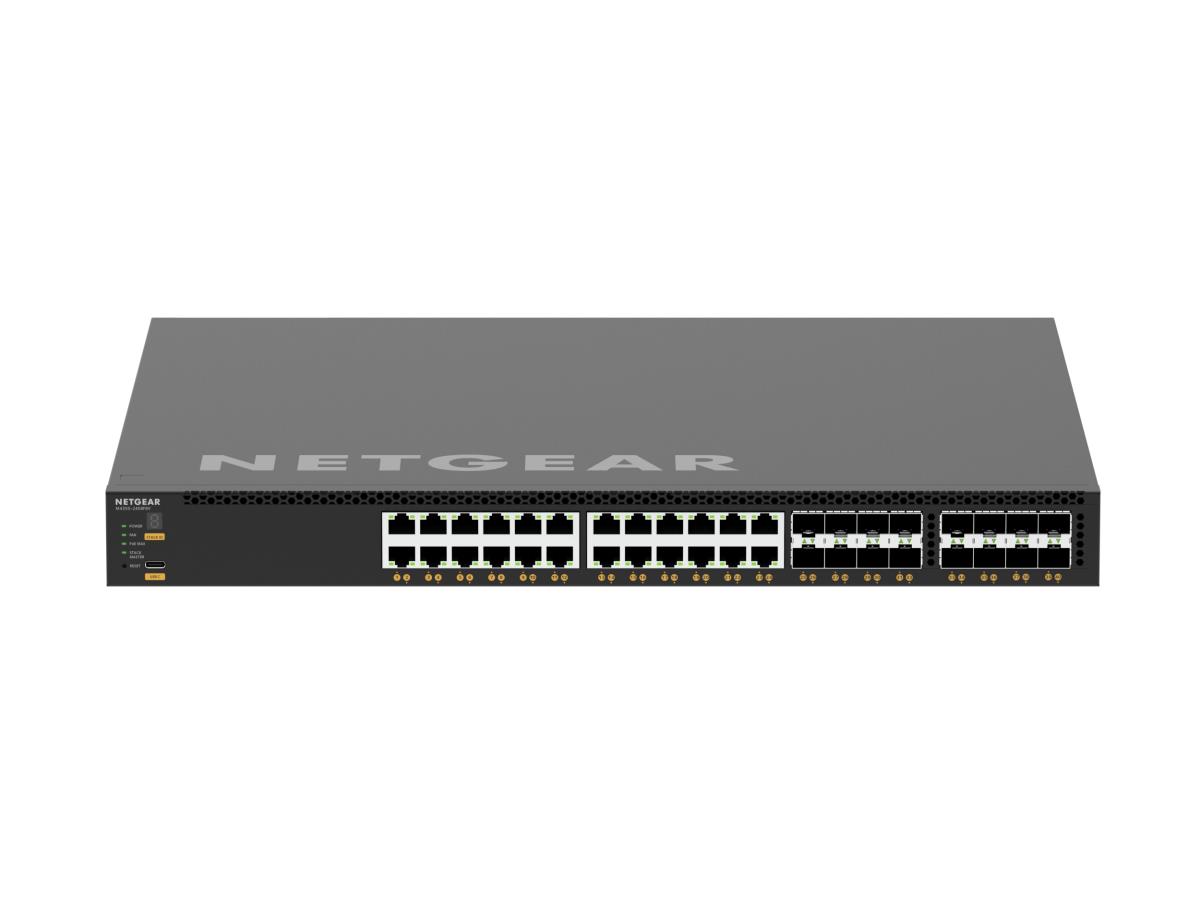 NETGEAR M4350-24X8F8V (XSM4340V) Managed Switch 24x10G/Multi-Gig PoE++ (290W base, up to 1,770W), 8xSFP+ and 8xSFP28 25G
