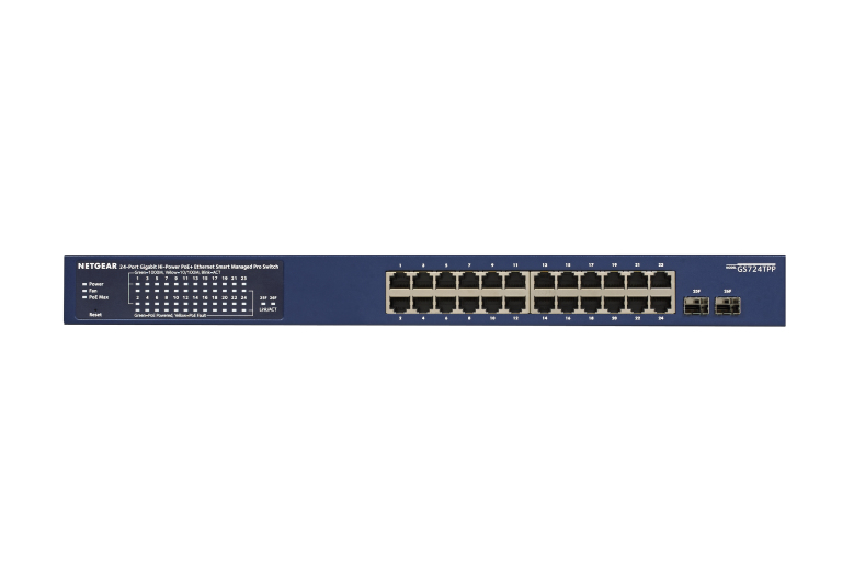 NETGEAR GS724TP - 24-Port Gigabit Ethernet PoE Smart Switch with 2 SFP Ports