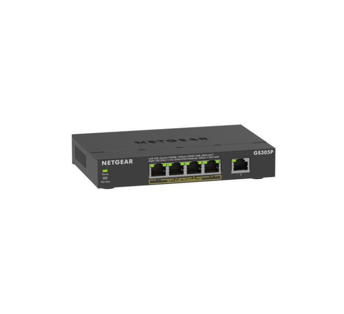 NETGEAR Unmanaged Essentials Switch PoE+ GS305Pv3 - 5-Port GbE (63W)