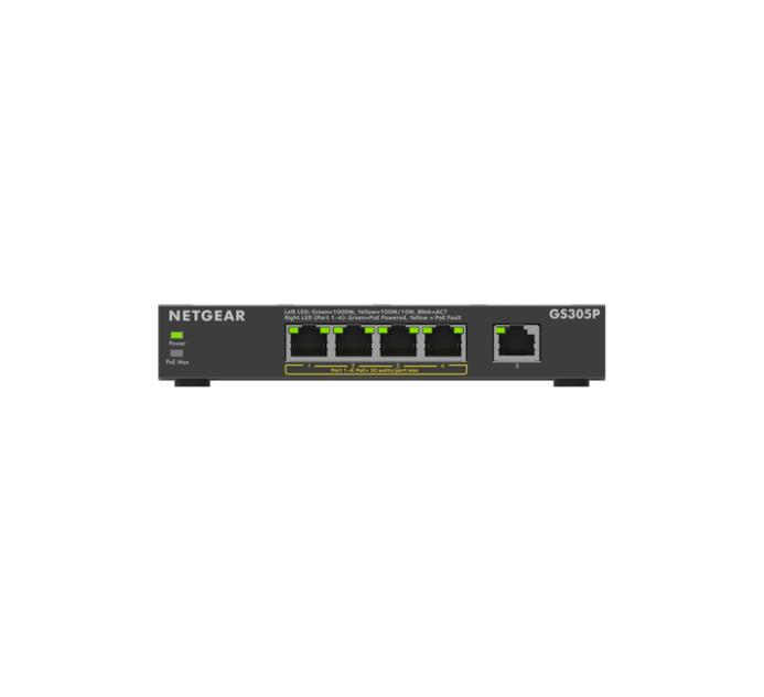 NETGEAR Unmanaged Essentials Switch PoE+ GS305Pv3 - 5-Port GbE (63W)