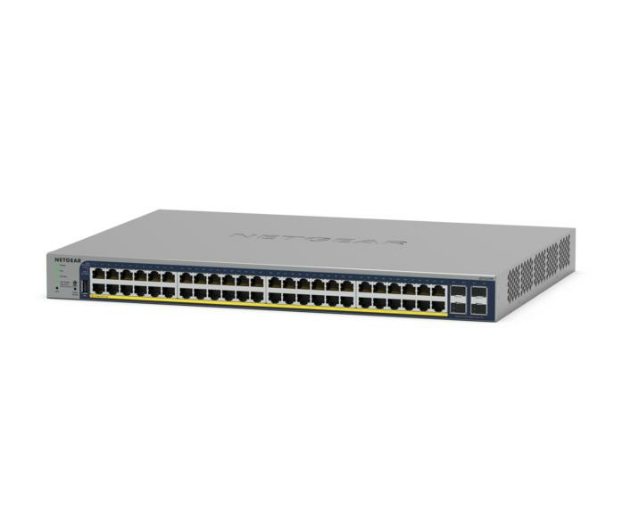 NETGEAR Managed Smart Switch PoE+ GS728TPv3 24-Port GbE with 4 SFP Ports and Cloud Management