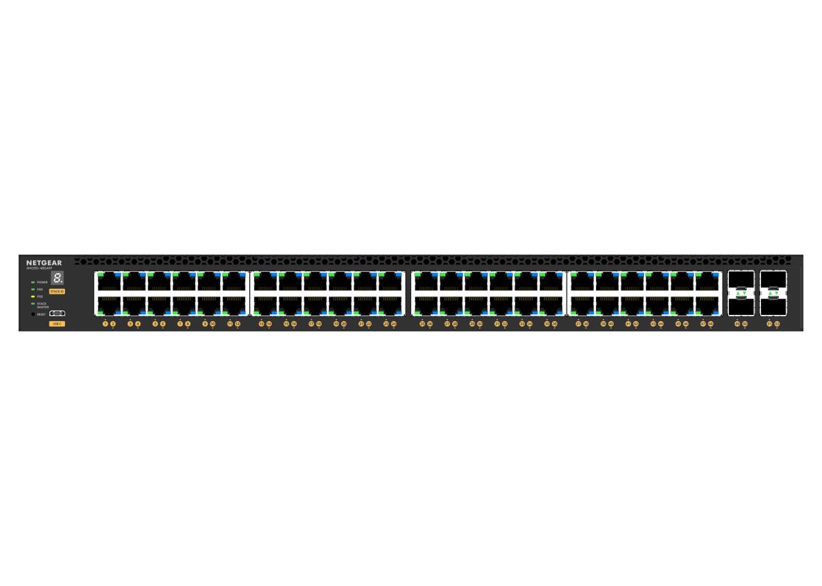 NETGEAR Fully Managed Switch M4350-48G4XF (GSM4352) - 48x1G PoE+ (236W base, up to 1,440W) and 4xSFP+ Port