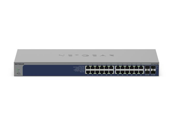 NETGEAR Managed Easy Smart Switch XS724TM 24 Port - 10G/Multi-GbE with 4 SFP+ Ports