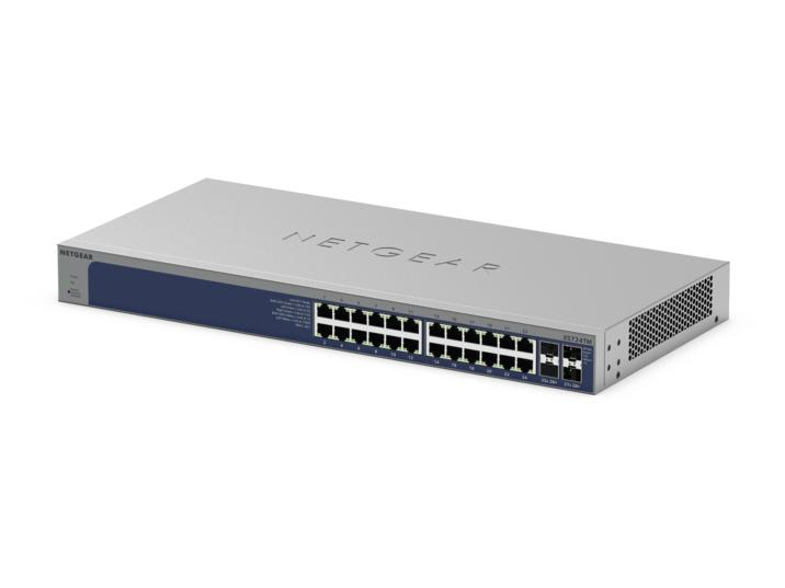 NETGEAR Managed Easy Smart Switch XS724TM 24 Port - 10G/Multi-GbE with 4 SFP+ Ports